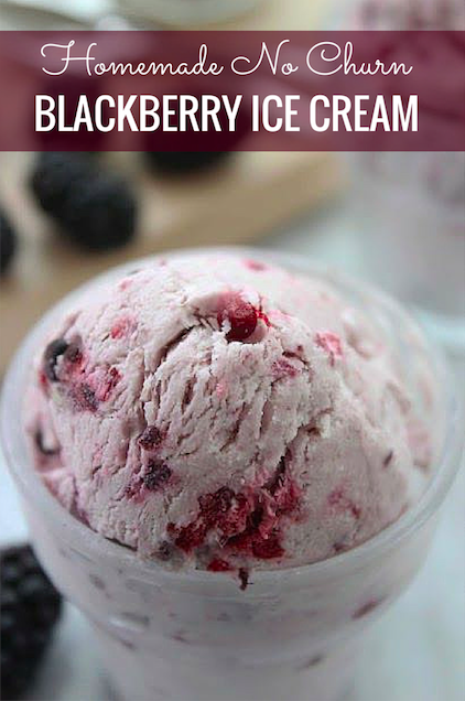 Homemade No Churn Blackberry Ice Cream | All Things Target