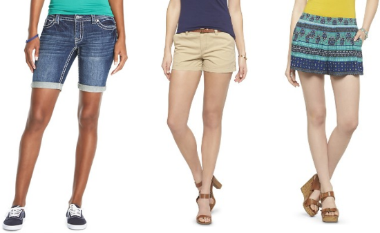 target women shorts collage