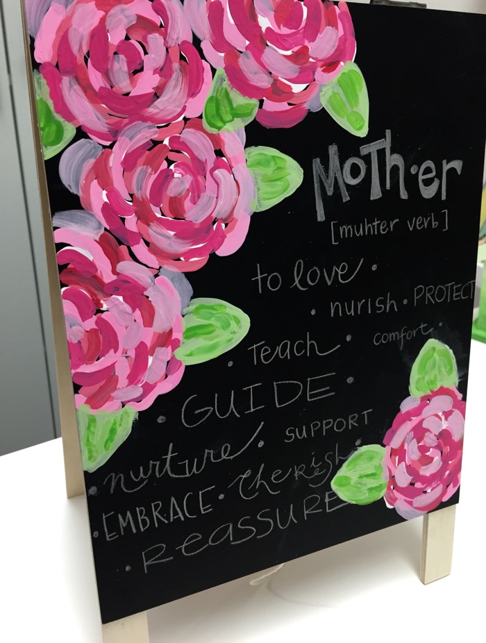 Personalized DIY Floral chalkboard