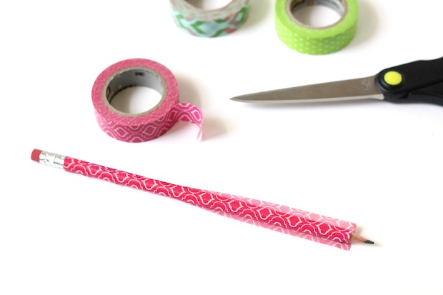 Back To School DIY: Washi Tape Pencils