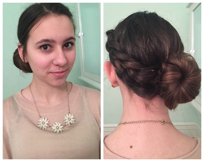 Quick and easy 5 Minute Braid Bun