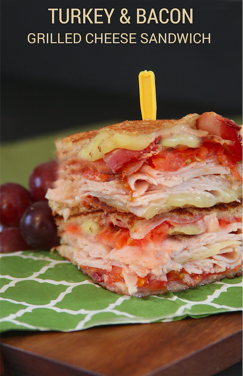 Turkey and Bacon Grilled Cheese Sandwich with Hillshire Farm Naturals
