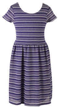 macy dress blue stripe