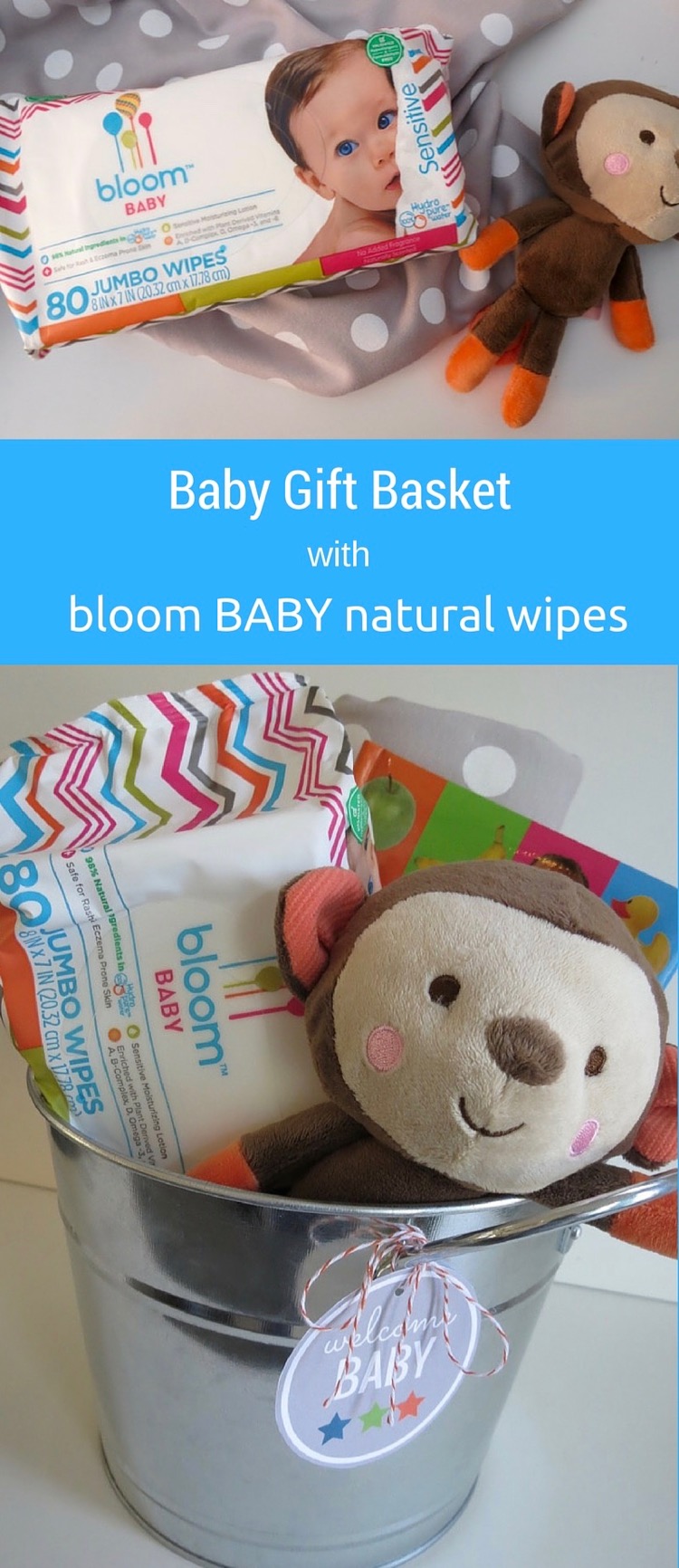 Baby Gift Basket featuring bloom BABY natural wipes at Target