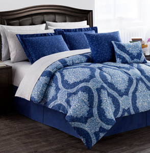 macy blue bed set