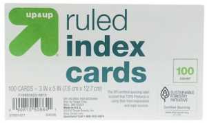 target index cards