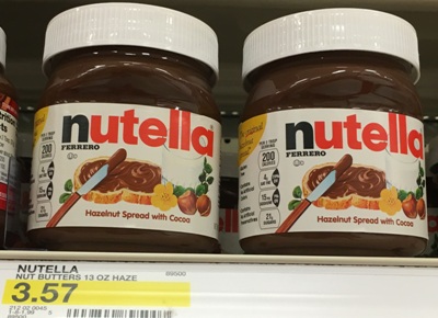 target nutella new