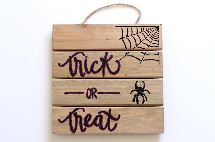 DIY Stenciled Wood Halloween Sign