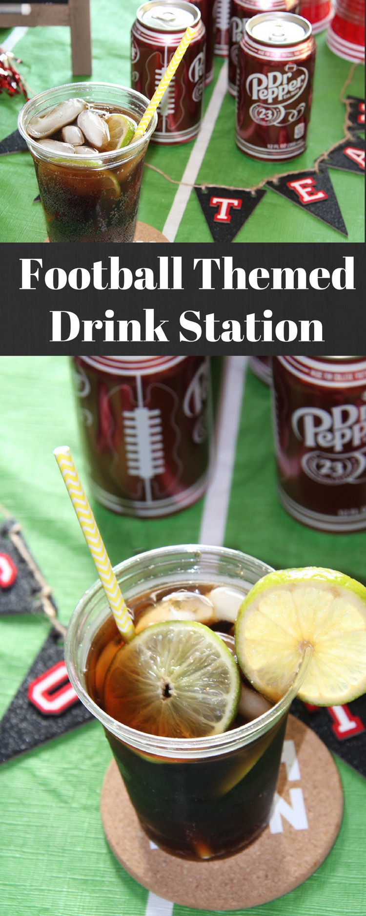 Football Themed Drink Station