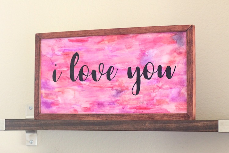 DIY Watercolor Word Art | Made With Target's Hand Made Modern Wood Frame Canvas