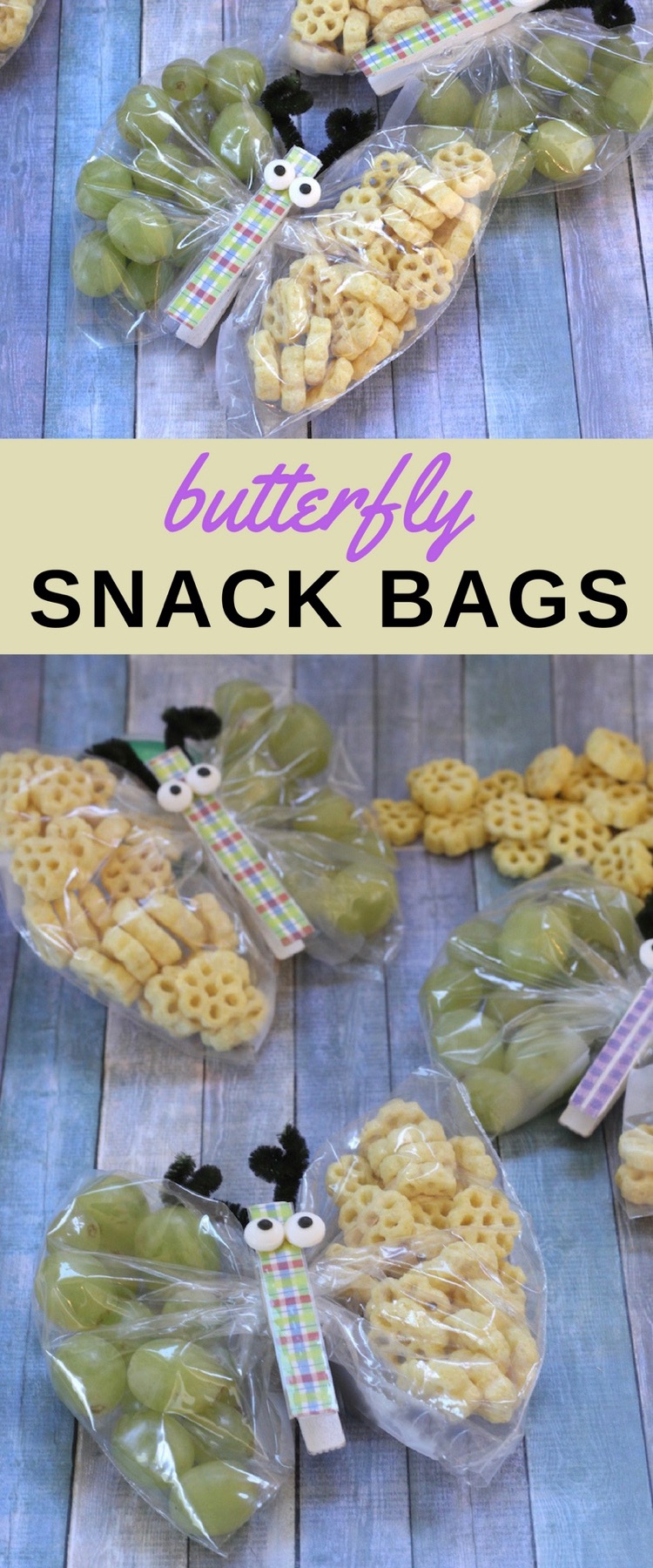 Back to School DIY Butterfly Snack Bags 