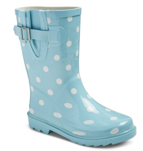 Cat & Jack Girls Polka Dot Rain Boots 65% off