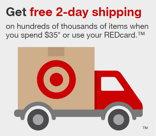 Target Now Offer FREE 2-Day Shipping (with REDCard or $35 Purchase)