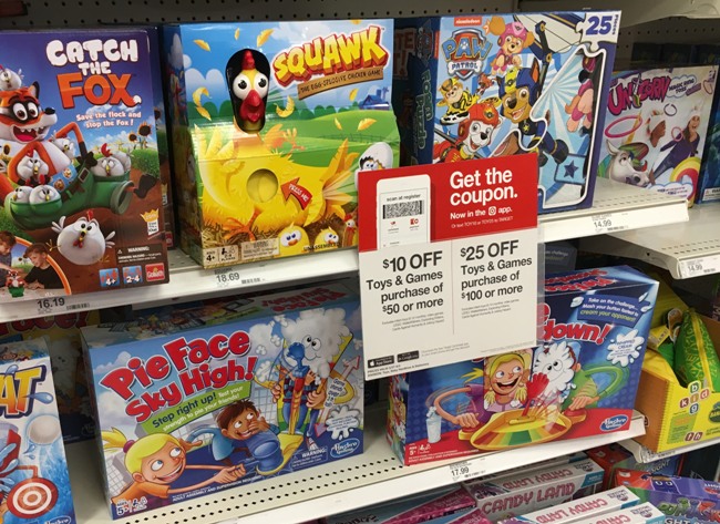 $10 off $50 or $25 off $100 Toys & Games Purchase