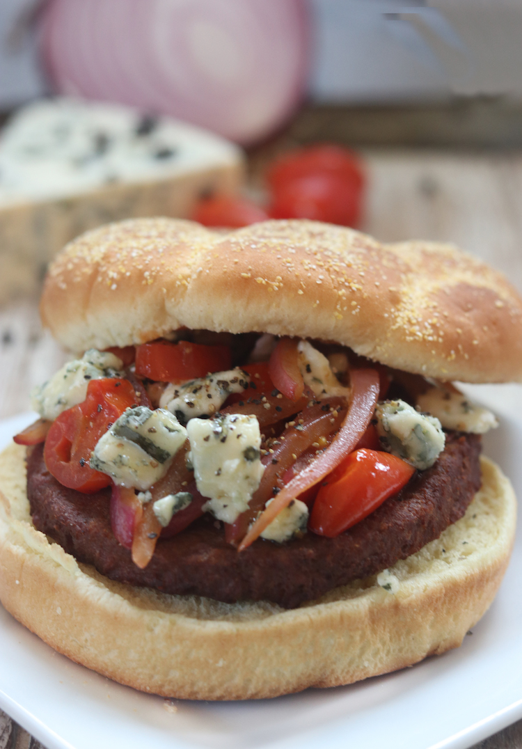 Red, White & Bleu Burgers with MorningStar Farms