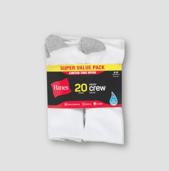 Hanes Men’s Bonus Packs of Socks & Undewear only $7.50 (50% off)