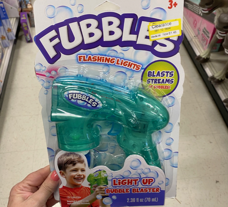 Fubbles Light Up Bubble Blaster 2.36 Fl Oz, Spring/Summer