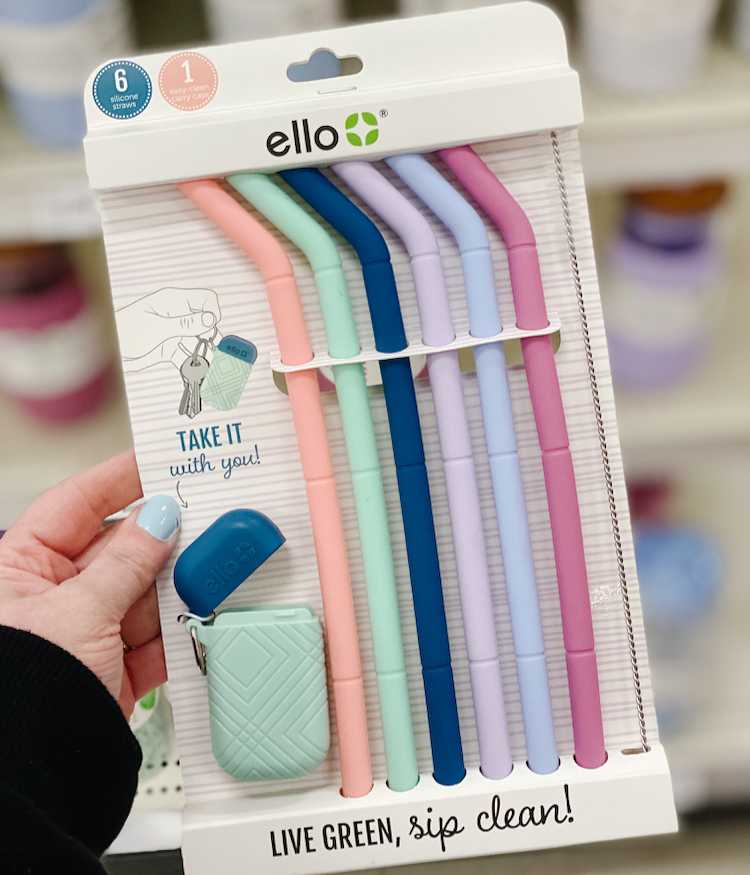 Anaheim Town Square - These reusable ello straws are available online  Target. Set with six silicone straws and a carry case, this #targetfind  will keep you sipping h20 from home all day