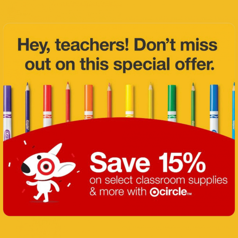 2023 Target Teacher 15% off Discount on School Supplies & more