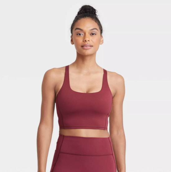 Women's Light Support Strappy Longline Sports Bra - All In Motion