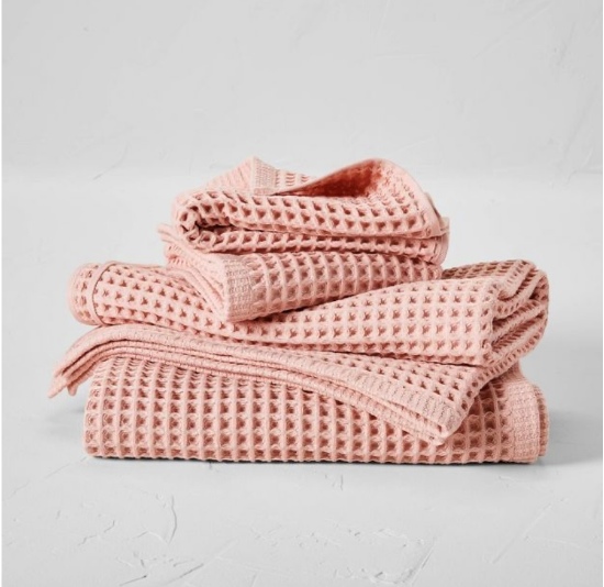 Waffle Hand Towel Pink - Casaluna™