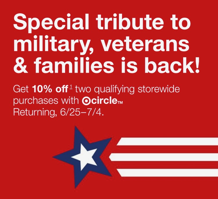 10 military discount target