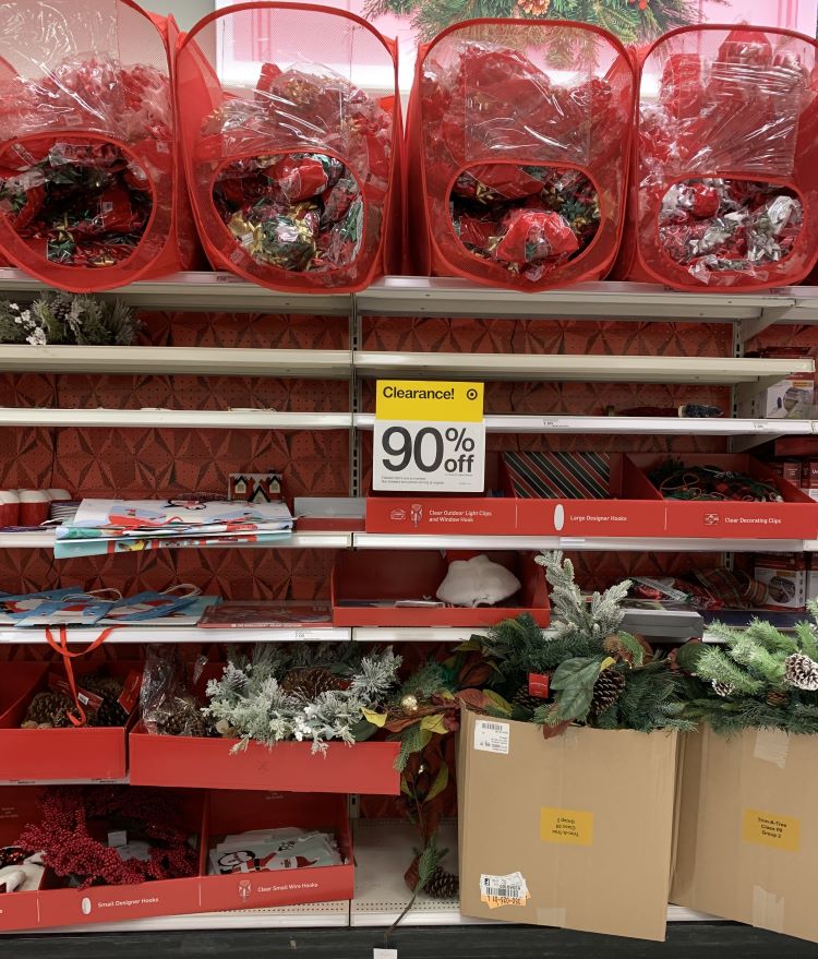 Target Christmas Clearance 90% off