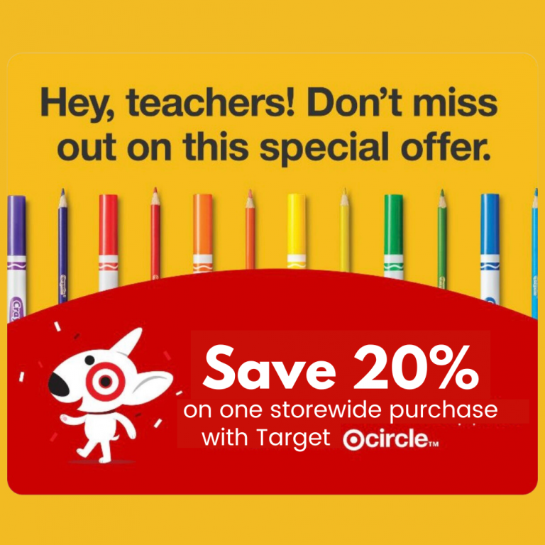 2023 Target Teacher 20% off Discount on School Supplies & more